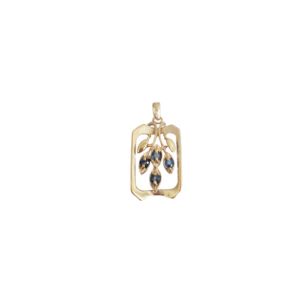 Blue Sapphire Fancy  Pendant (14K)