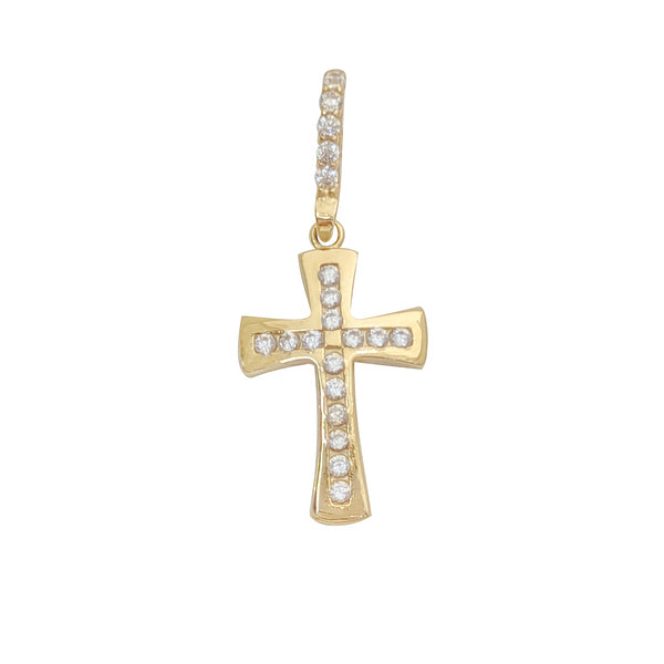 CZ Cross Pendant (14K)