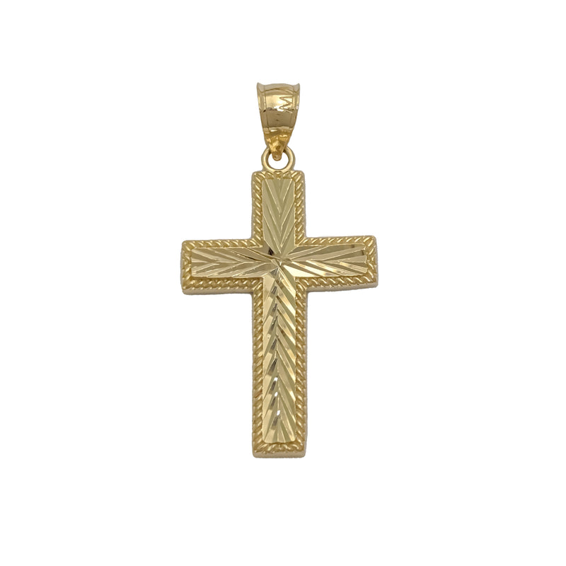 Diamond Cut Cross Pendant (14K)