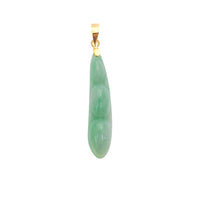 Edible-Podded Jade Pea Pendant (14K)