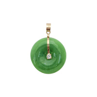 CZ Jade Disc Pendant (14K)