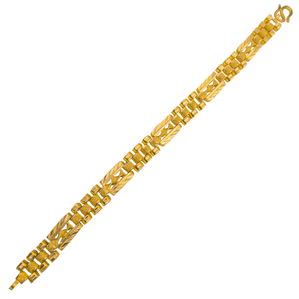 Diamond Cut Watch Band Bracelet (24K)