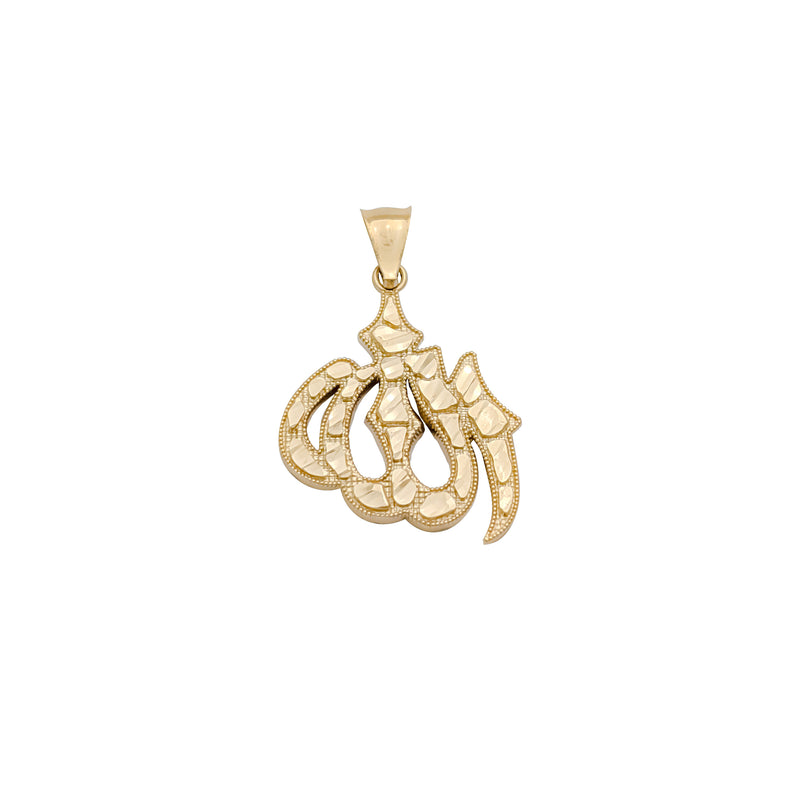 Allah Diamond-Cut Pendant (14K)