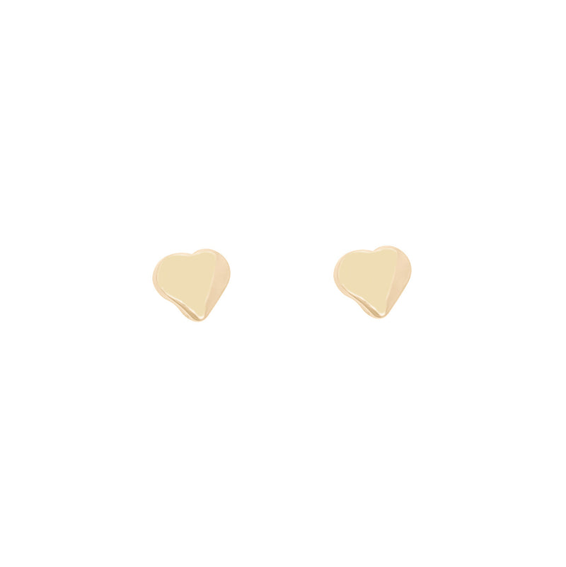 Puffy Heart Screw Back Earring (14K)