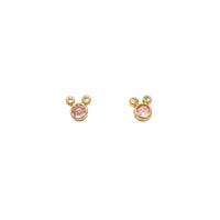 Three CZ Screw Earring (14K)