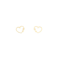 Heart Arrow Screw Earring (14K)