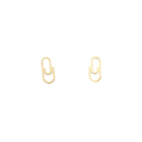 Paper Clip Stud Earring (14K)