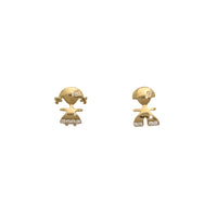 Boy and Girl CZ Screw Earring (14K)