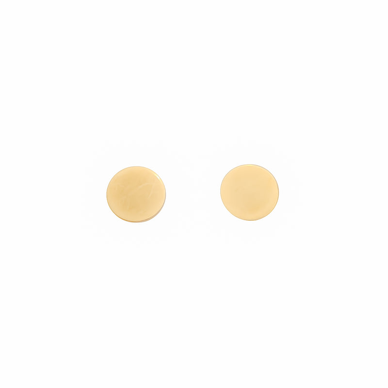 Plain Round Screw Earrings (14K)