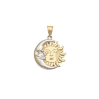 Puffy Sun & Moon Pendant (14K)