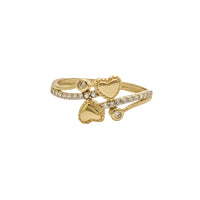 Two Heart CZ Bypass Ring (14)