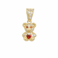 Teddy Bear CZ Pendant (14K)