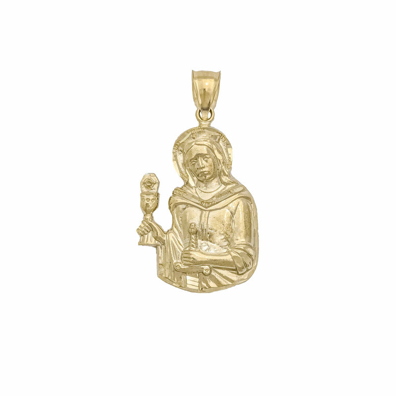 Glossy Saint Barbara Pendant (14K)