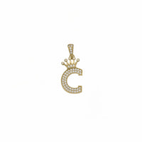 Icy Crown Initial/Letter Pendant (14K)