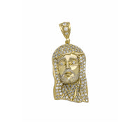 Iced-Out Jesus Head Pendant (10K)