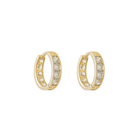 One-row Huggie CZ Earring (14K)