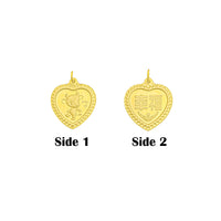 [幸福] Ox/ Cow (牛) Zodiac Sign Good Luck & Happiness Heart Pendant (24K)