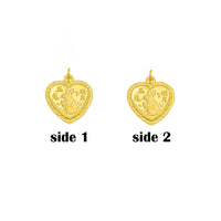 Rabbit (兔) Zodiac Sign Heart Pendant (24K)