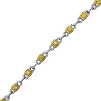 Diamond Halo Box Radiant Cable Bracelet (14K)