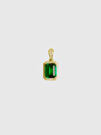 Cubic Zirconia Emerald-Cut Pendant