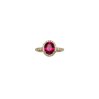 Oval Shape CZ Stone Ring (14K)