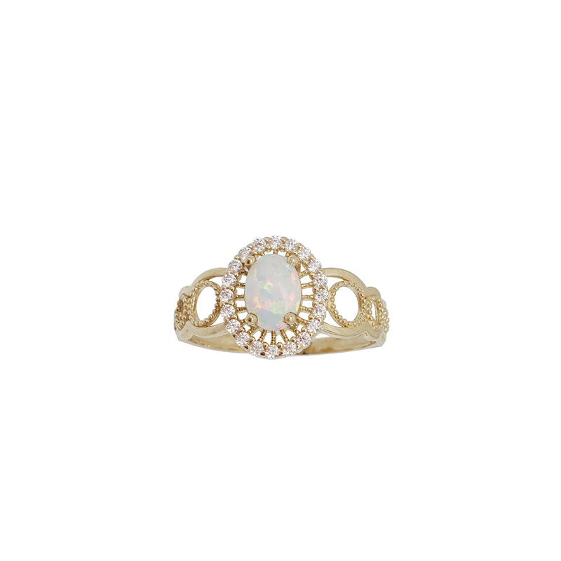 Zirconia Opal Fancy Ring (14K)