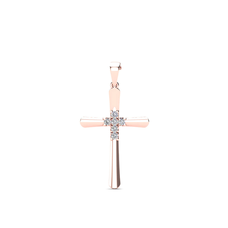 Diamond Cross Pendant (14K)