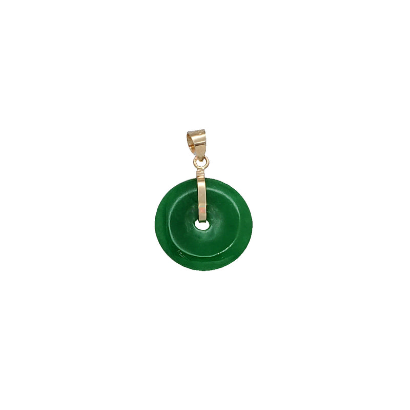 Jade Round Pendant (14K)