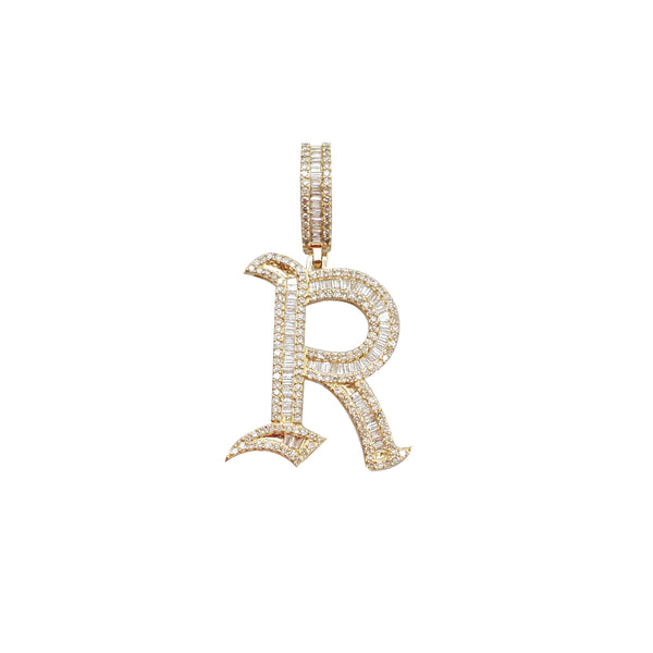 Diamond Letter “R” Pendant （14K）