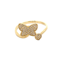 Zirconia Butterfly Ring (14K)