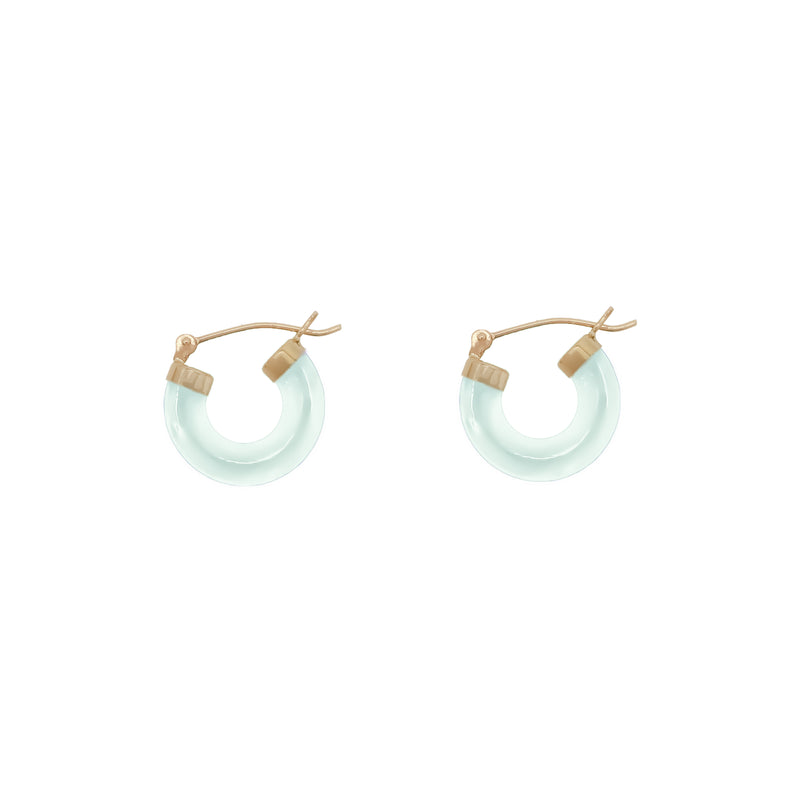 Jade Hoop Earring (14K)