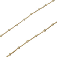 Diamond-Cut Ball Spiga Chain (14K)