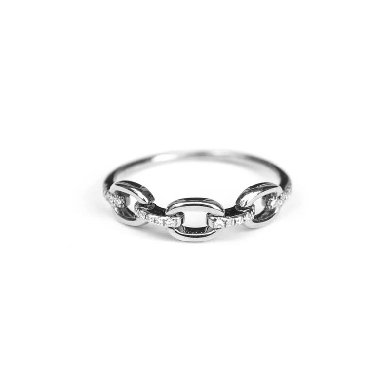 Cable Diamond Ring （14K）