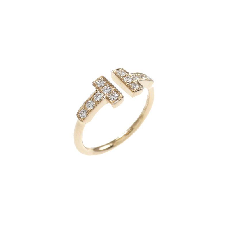 Two-Tone Tiffany T Diamond Bypass （14k）