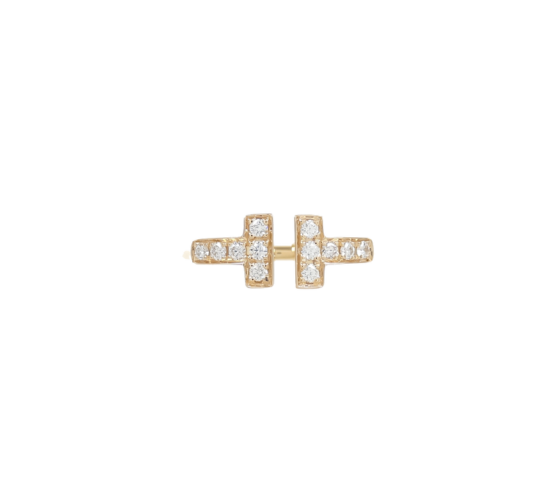 Two-Tone Tiffany T Diamond Bypass （14k）