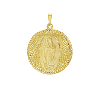 Virgin Mary Bordered Pendant (18K)