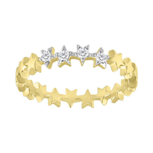 Diamond Star Ring (14K)