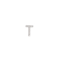 Zirconia Initial Letter "T" Pendant （14K）