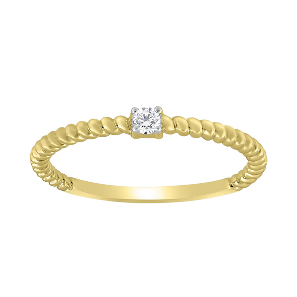 Diamond Twister Band Ring (14K)