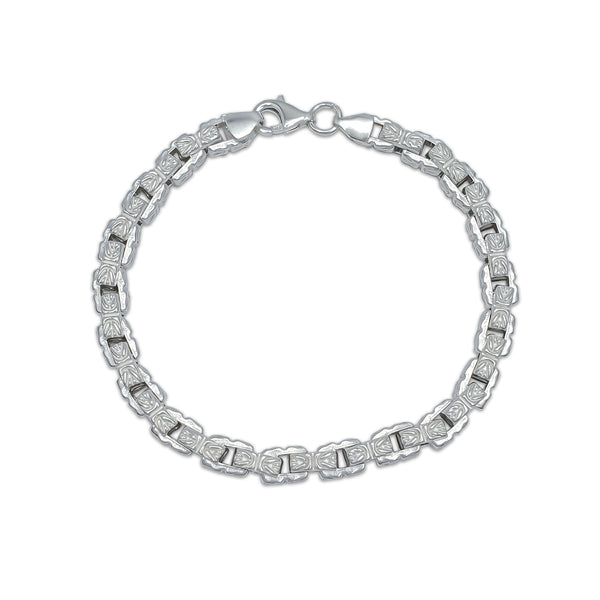 Byzantine Textured Cable Bracelet (Silver)