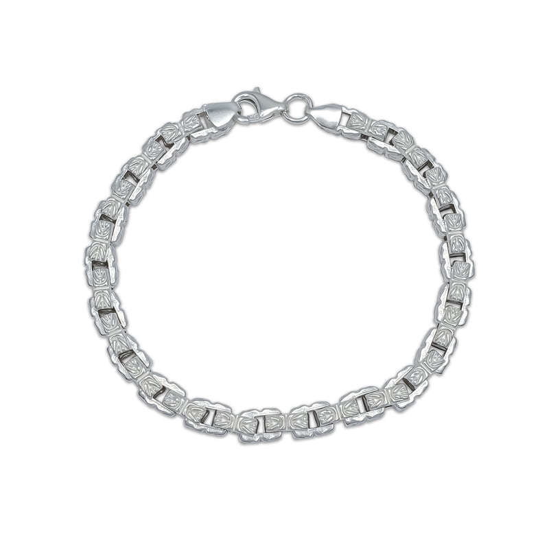 Byzantine Textured Cable Bracelet (Silver)