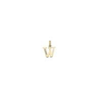 [0.60 inch] Zirconia Initial Letter Pendant (14K)