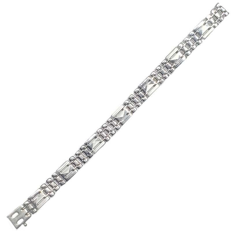 Modern Solid White Gold Bracelet (14K)