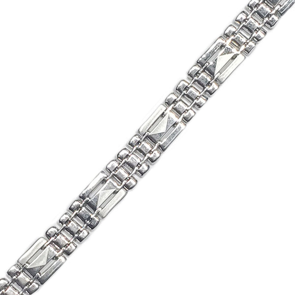 Modern Solid White Gold Bracelet (14K)