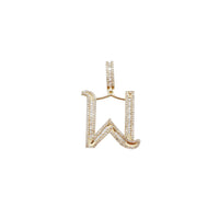 Diamond “W" Pendant （14K)