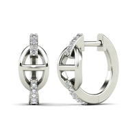 Diamond Mariner Huggie Earrings (14K)