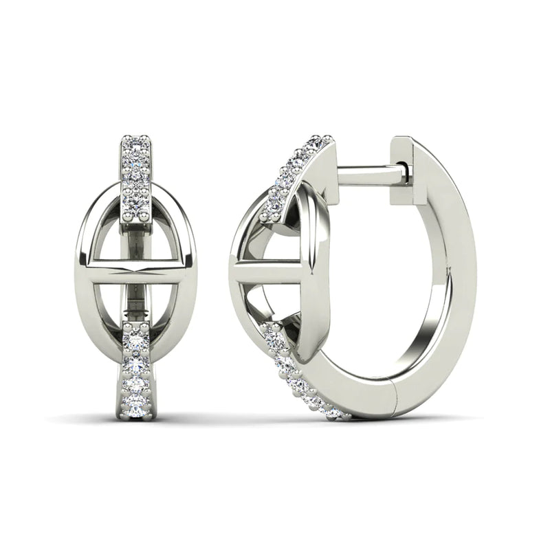 Diamond Mariner Huggie Earrings (14K)