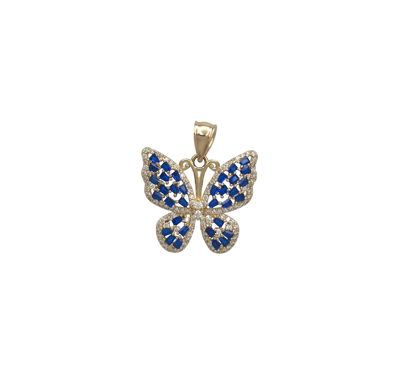 Zirconia Butterfly Pendant (14K)