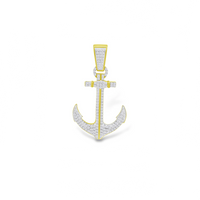 Diamond Anchor Pendant (14K)