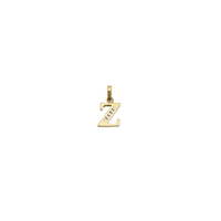 [0.60 inch] Zirconia Initial Letter Pendant (14K)